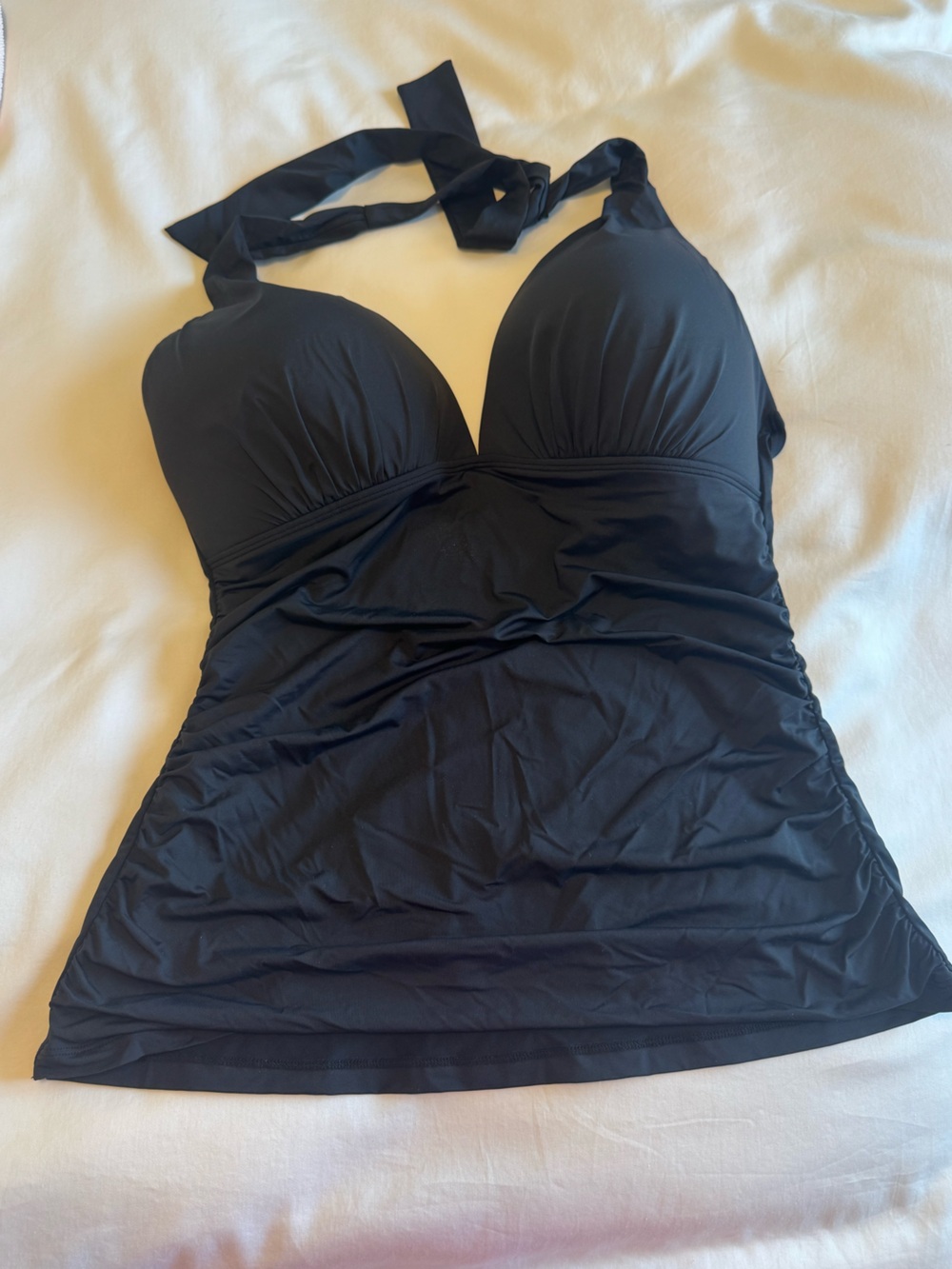Ralph Lauren Black Halter Tankini Swimsuit Top
